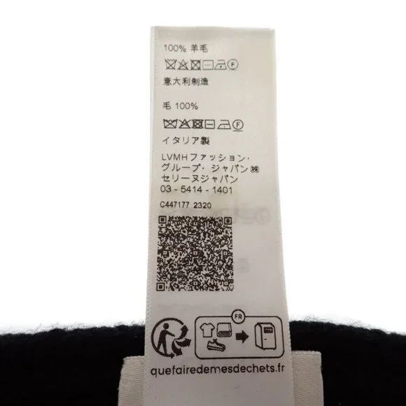 Celine Knit Scarf Wool Black - Picture 8 of 11